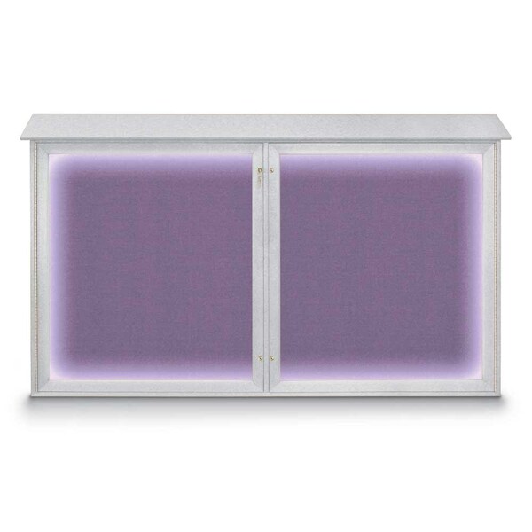 United Visual Products Sliding Door Wood Corkboard, 96"x36", Ligh, UV9006OCS-LTOAK-BUFF UV9006OCS-LTOAK-BUFF - main